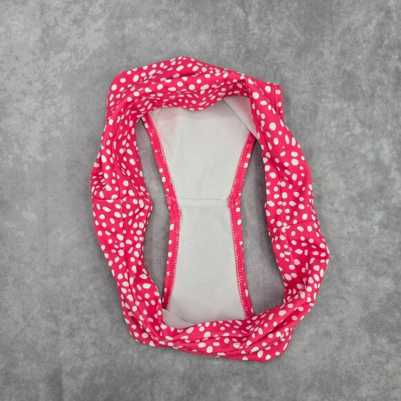 Pink White Polka Dot Cheeky Medium Bikini Bottom Swimwear - Picture 5 of 5